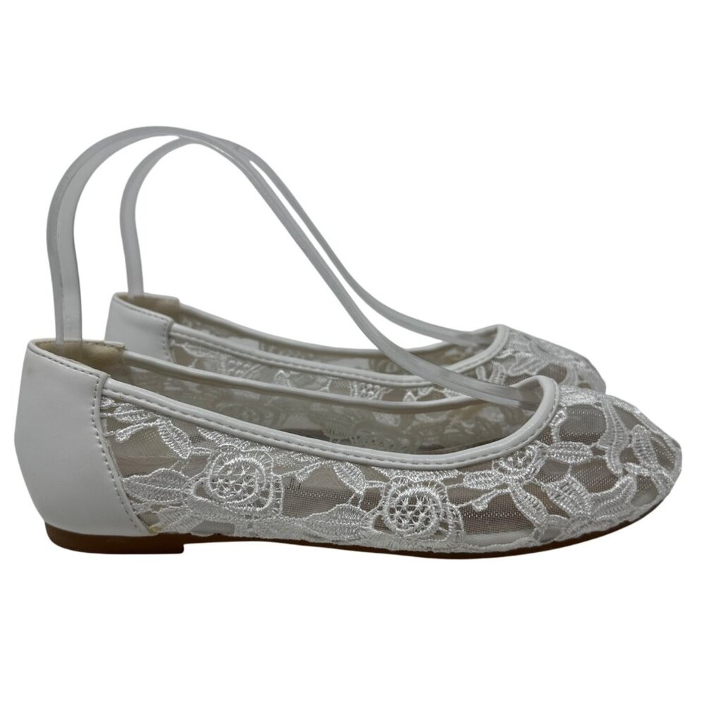 Greatonu Women's Flats Cut Out Round Toe Slip On Floral Ballet Flat Size 5.5